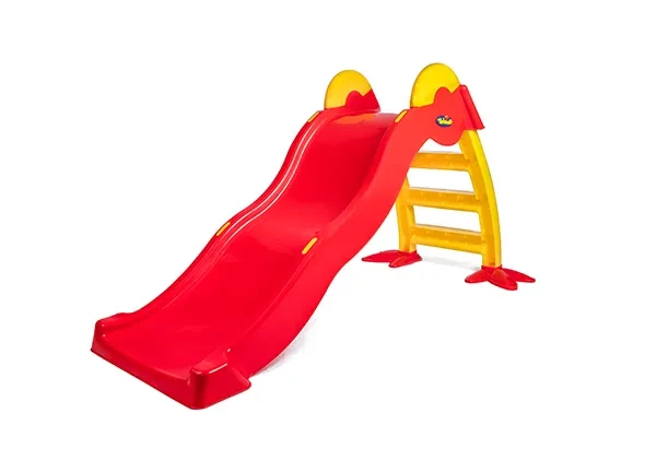 Bumpy Kids Slide – 22.5" Height with 3-Step Ladder (Red)