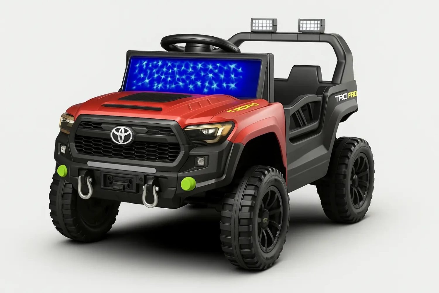 Toyota TRD Pro 12V Ride-On Jeep for Kids – Off-Road Style with LED Lights